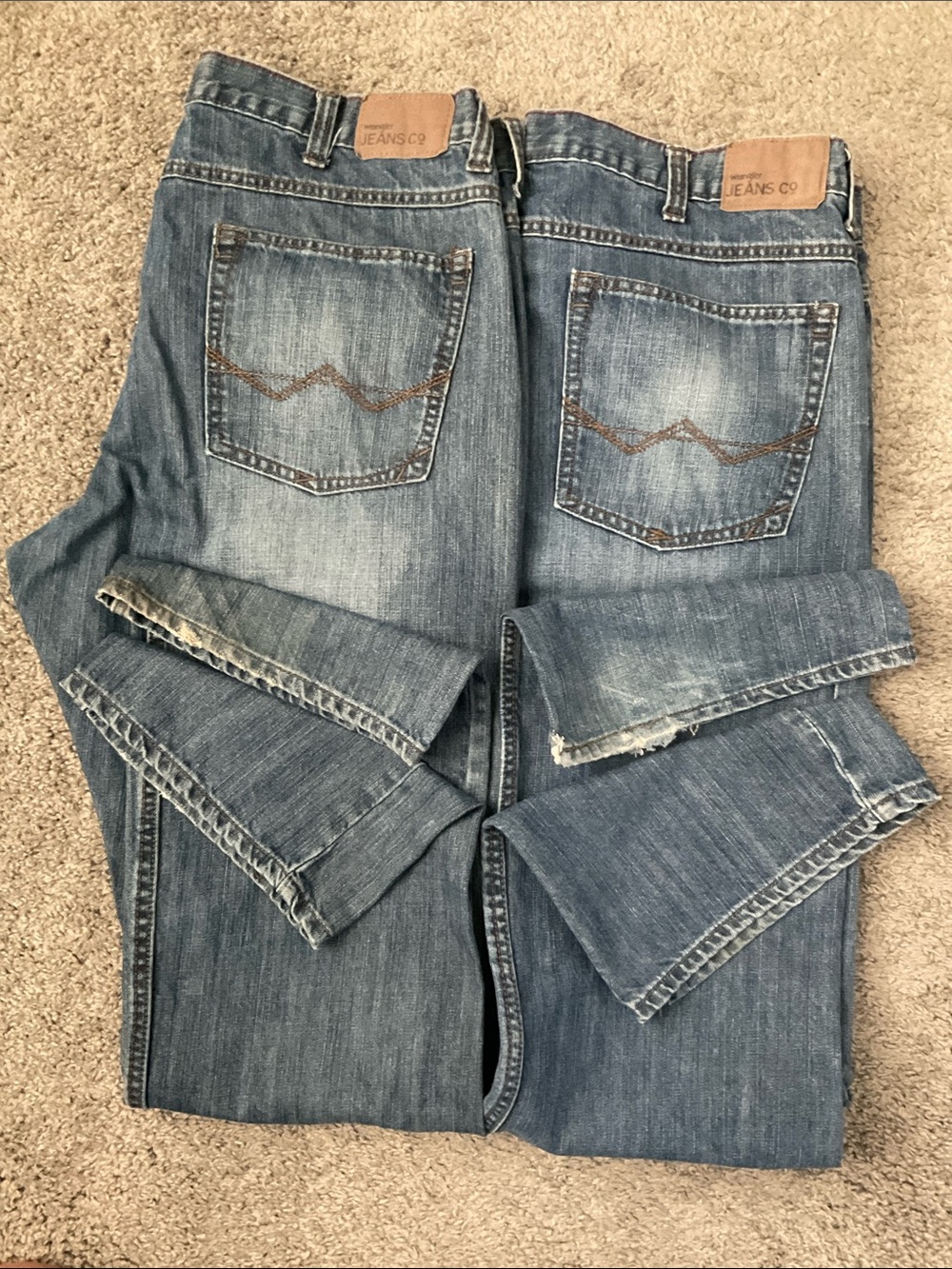 Wrangler Straight Leg Blue Denim Jeans